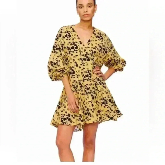 NWT Anine Bing Painterly Leo Dress in Size S (Runs Large) - Picture 6 of 11